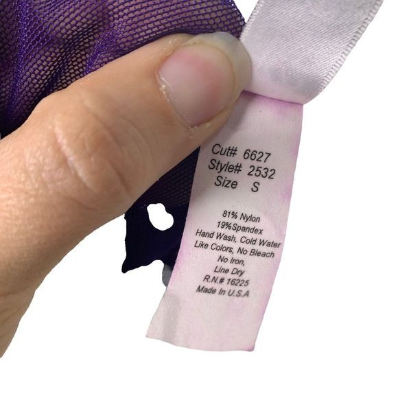 Vintage 90s Ultra High Cut Purple Lace Negligee Small - Picture 5 of 7